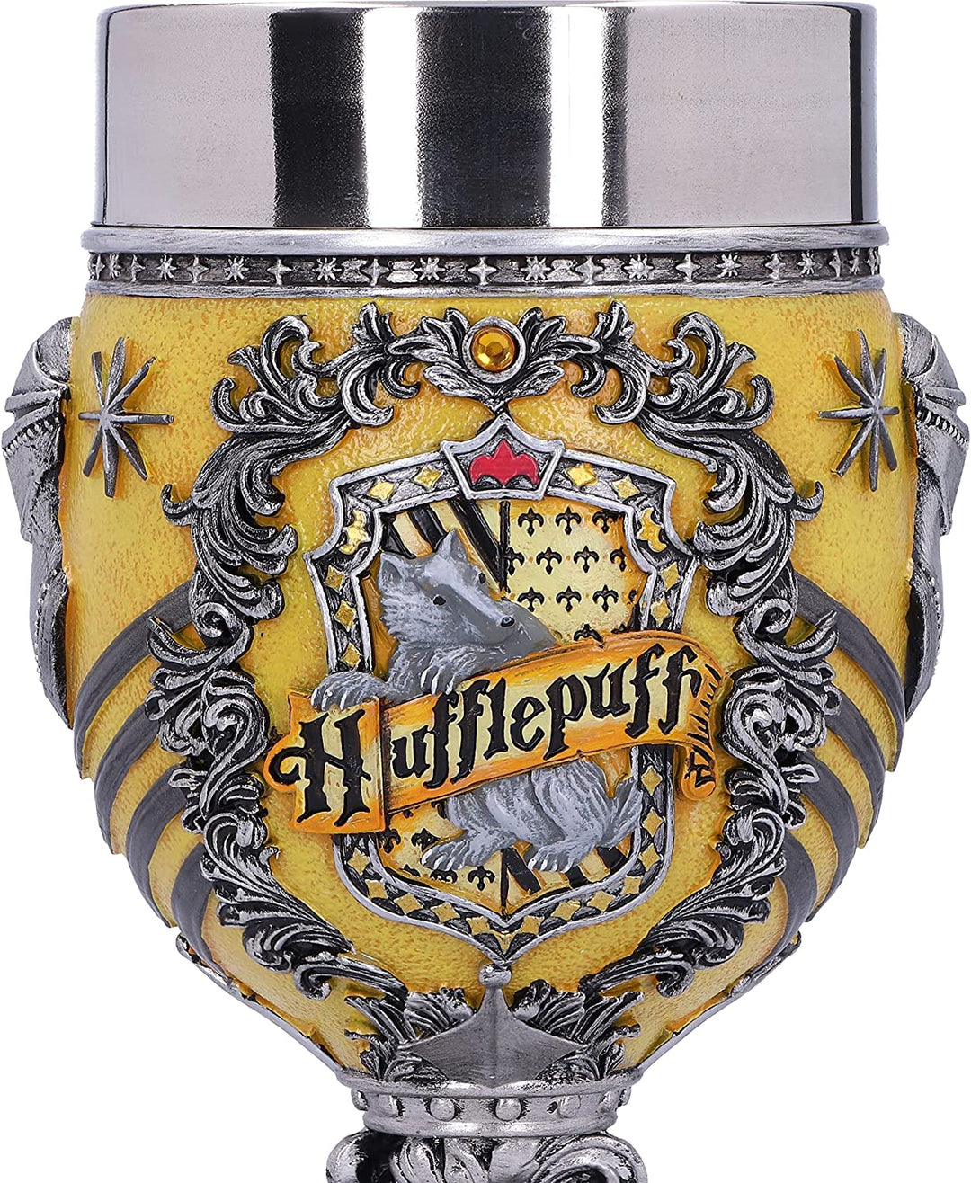 Nemesis Now Harry Potter Hufflepuff Sammelkelch, 19,5 cm, Gelbsilber 