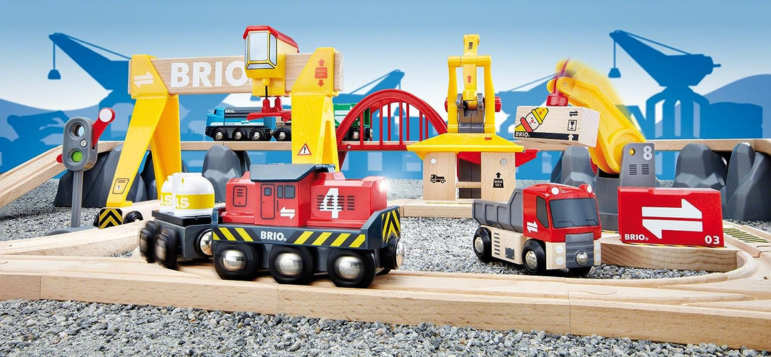 BRIO World Deluxe Cargo Train Set for Kids Age 3 Years Up