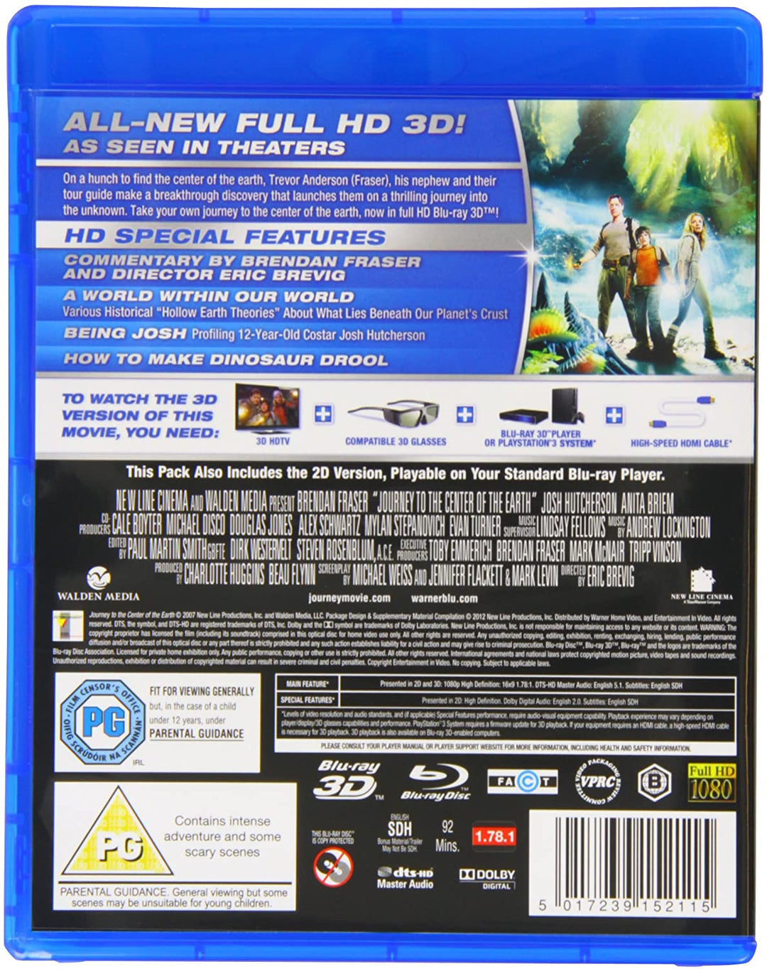 Journey To The Center Of The Earth - Adventure/Fantasy [Blu-ray]