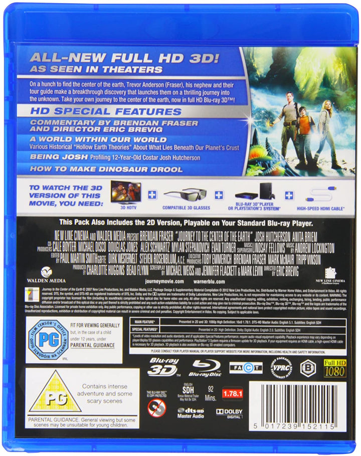 Journey To The Center Of The Earth - Adventure/Fantasy [Blu-ray]