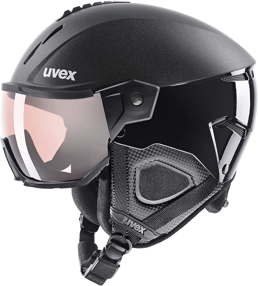 Uvex Unisex-Skihelm Instinct Visor Pro V, Schwarz, 53-55 cm