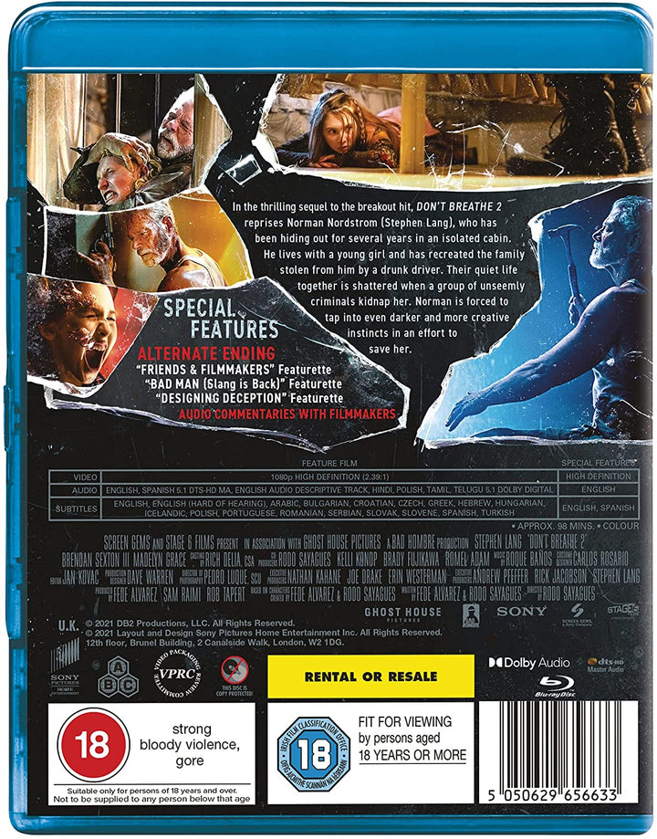 Don't Breathe 2 [2021] - Horror/Thriller [Blu-ray]