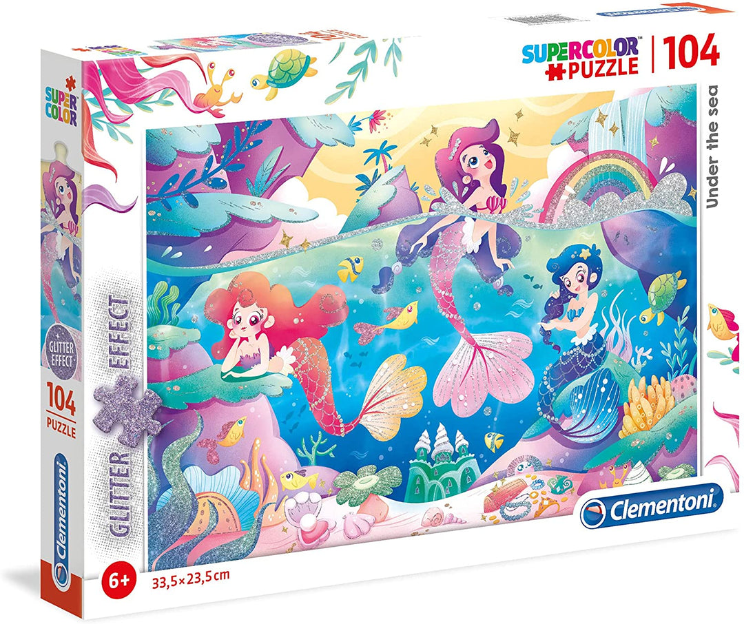 Clementoni – 20149 – Juwelen-Puzzle für Kinder – Meerjungfrauen – 104 Teile