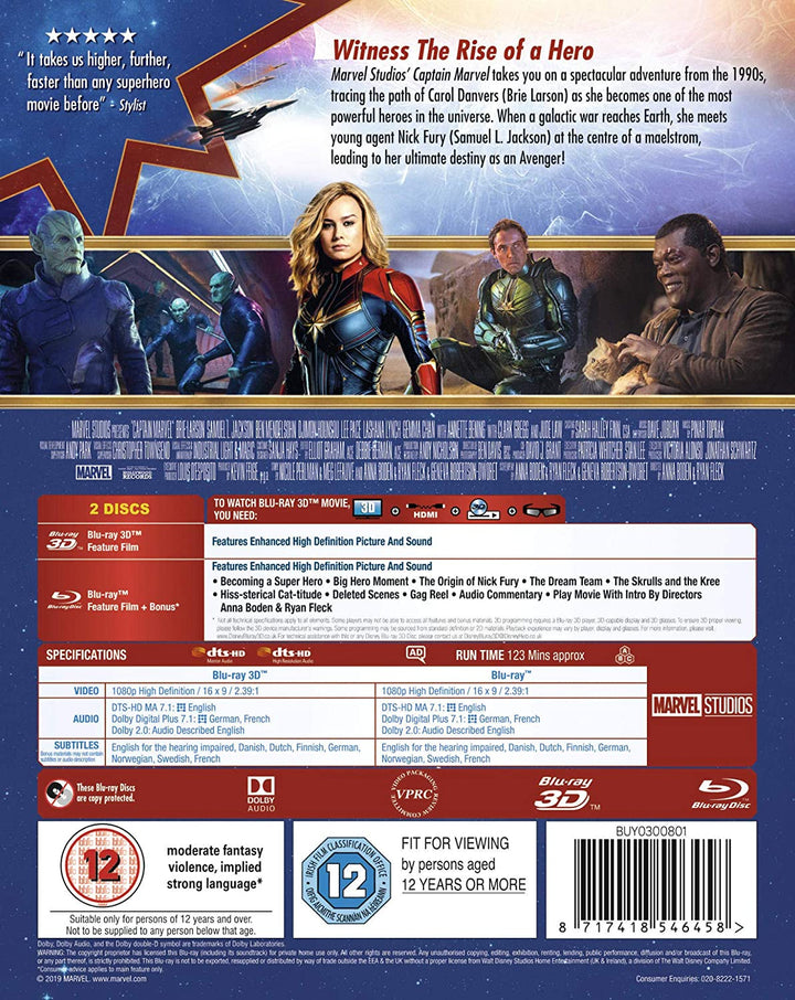 Marvel Studios Captain Marvel – Action/Abenteuer [Blu-Ray]