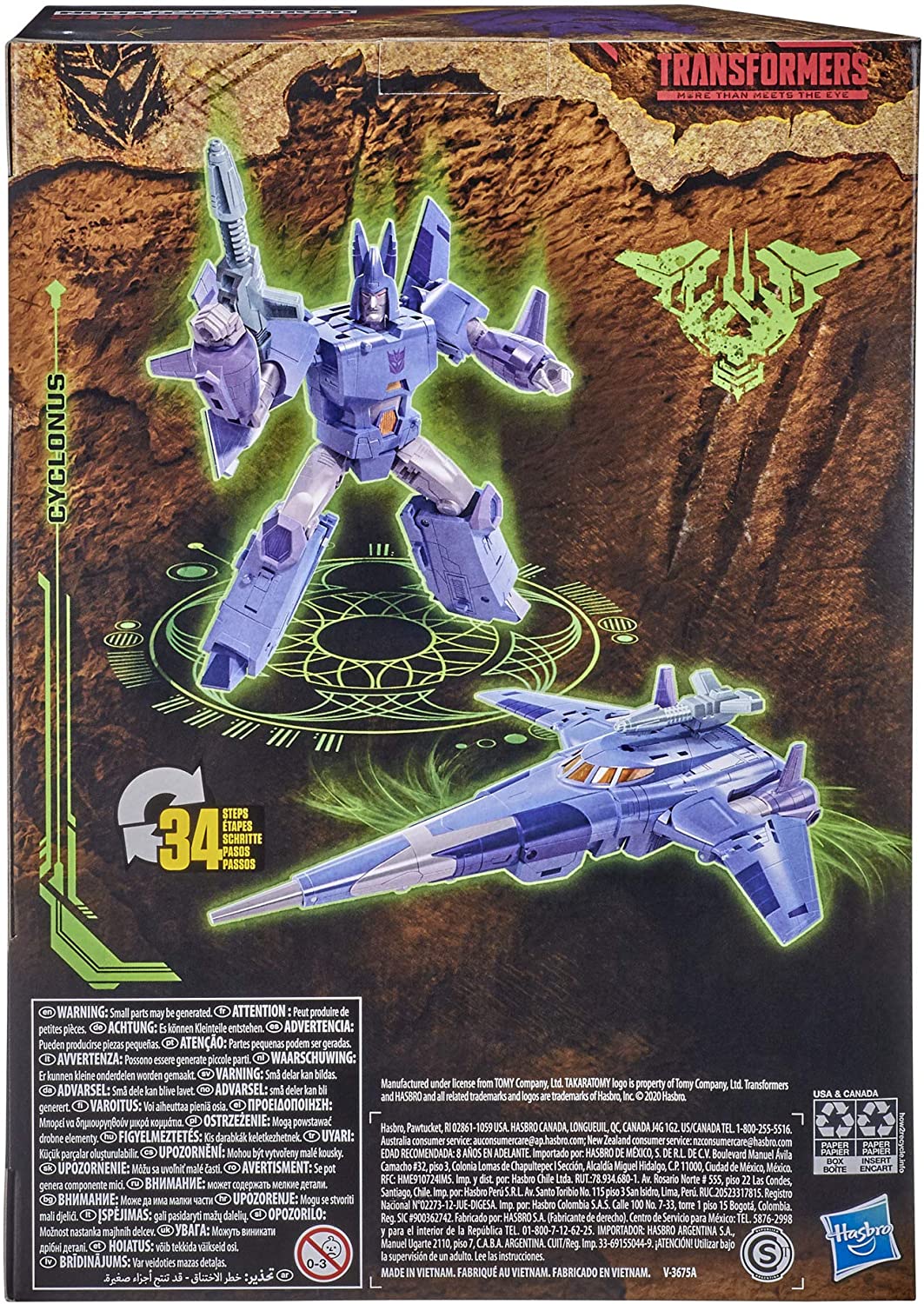 Transformers Generations War for Cybertron: Kingdom Voyager WFC-K9 Cyclonus Figura de Acción