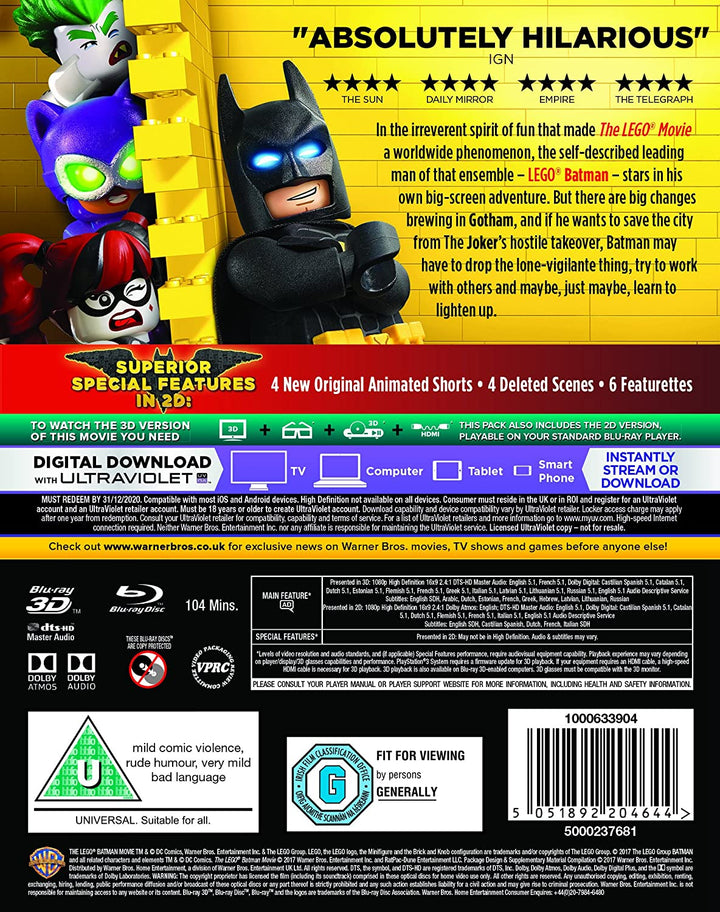 The LEGO Batman Movie Digital Download] [2017] – Abenteuer/Action [Blu-Ray]