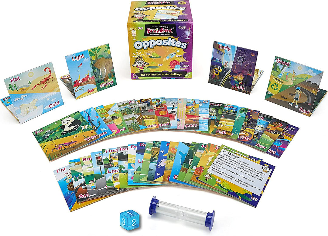 BrainBox | Opposites | Card Game | Ages 8+ | 1+ Players | 10 Minutes Playing Time