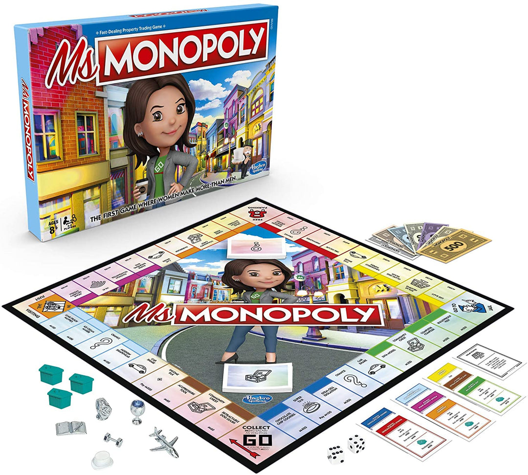 Ms Monopoly gioco da tavolo; Primo gioco in cui le donne guadagnano più degli uomini