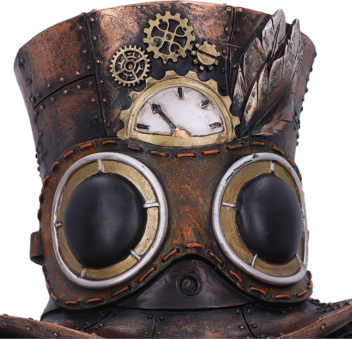 Felius Mogg Steampunk-Figur mit schwarzem Katzenkopf, 28,8 cm