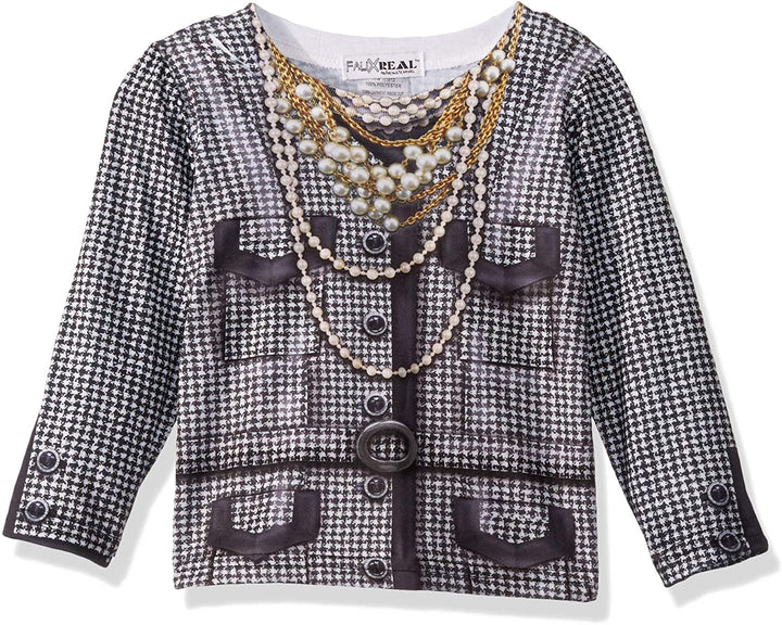 Little Tees Faux Real Kleinkinderjacke mit Hahnentrittmuster (2–3 Jahre)
