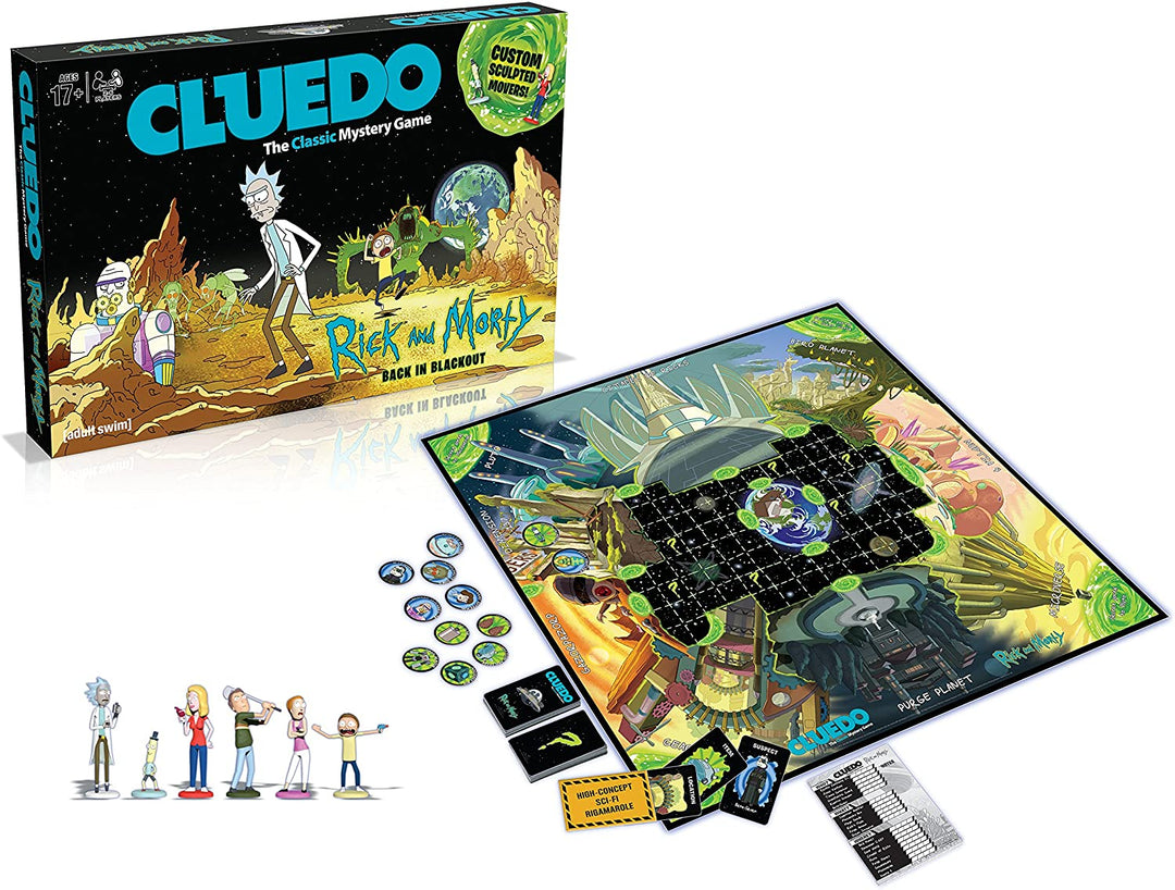 Winnende moves Rick en Morty Cluedo Mystery Board Game