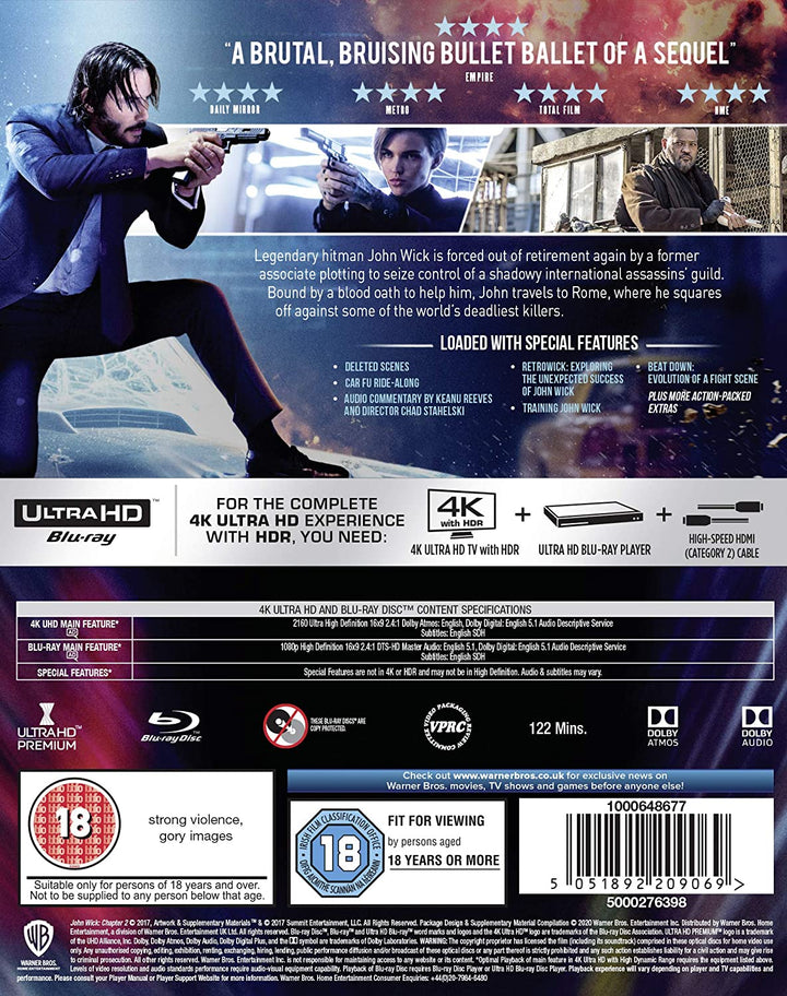 John Wick: Chapter 2 - Action/Neo-noir [Blu-ray]