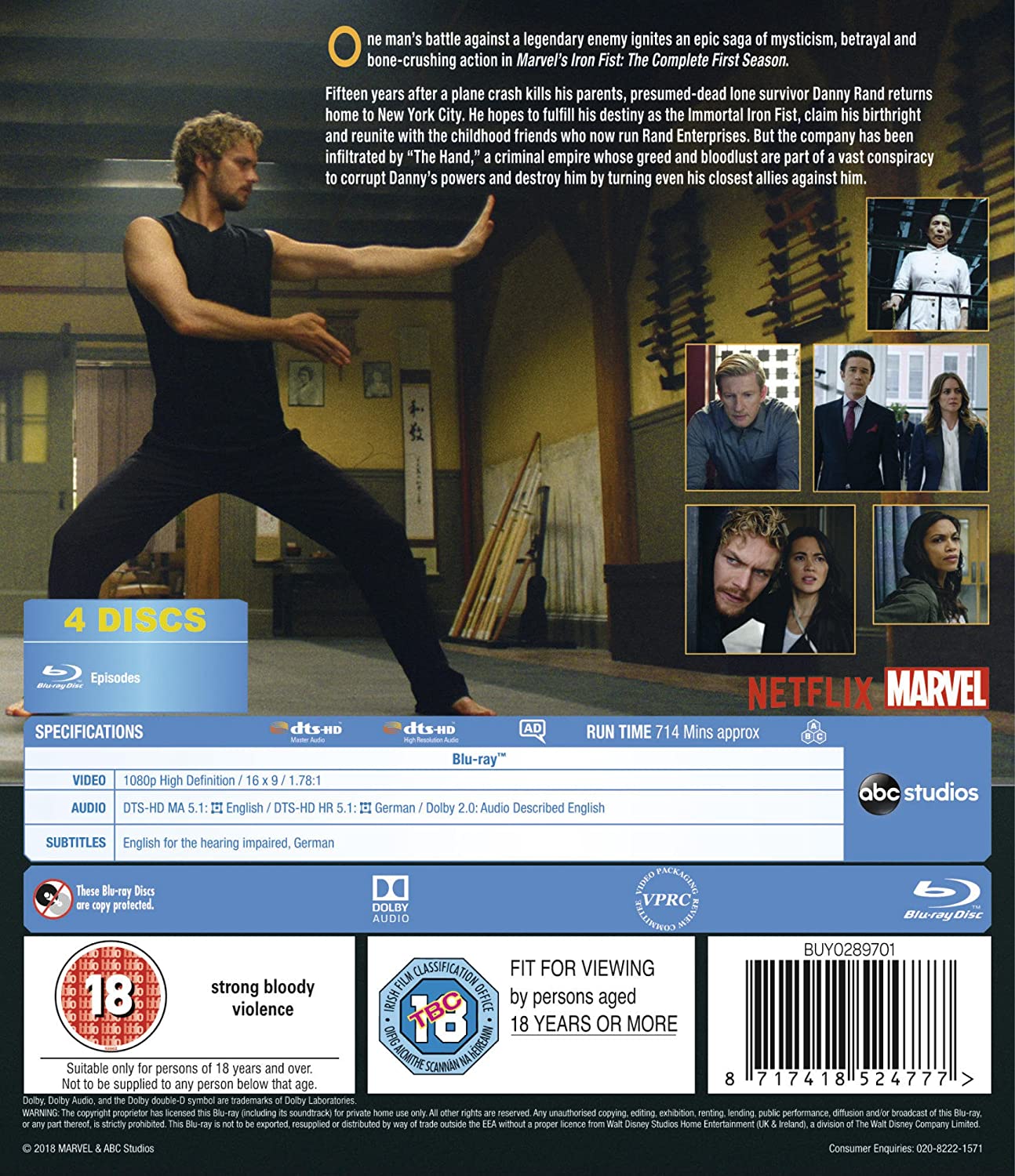 Marvel's Iron Fist: The Complete First Season [Blu-Ray] 2