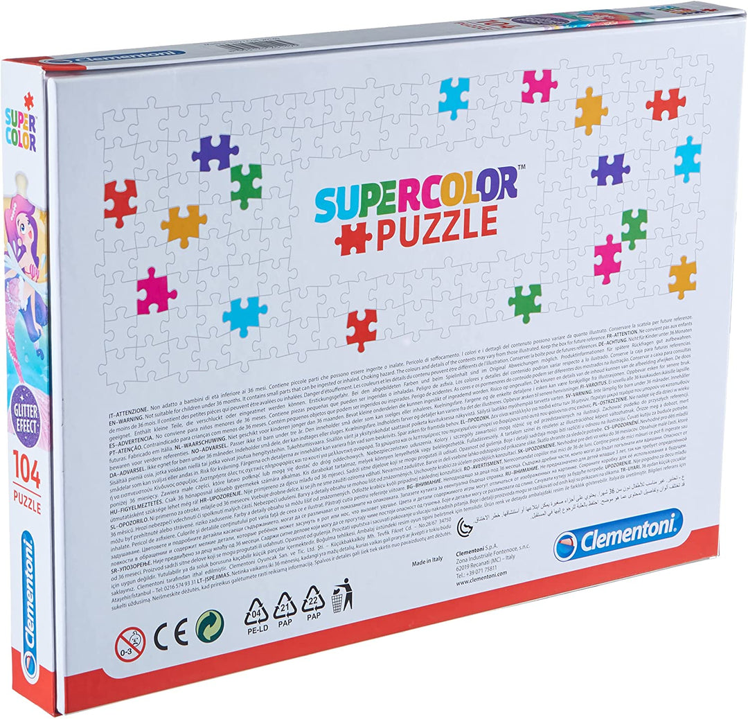 Clementoni – 20149 – Juwelen-Puzzle für Kinder – Meerjungfrauen – 104 Teile