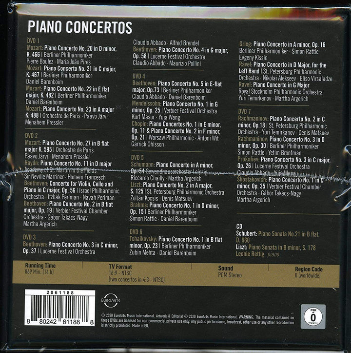 25 Classic Piano Concertos [DVD] [2020]