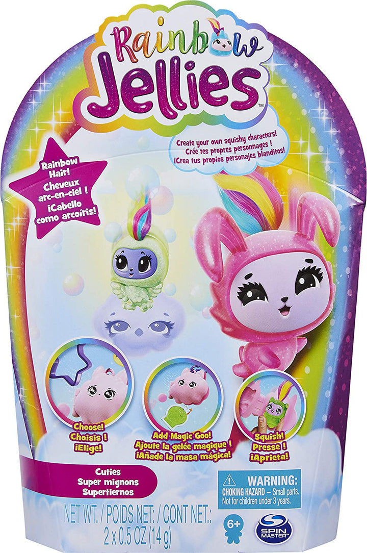 Rainbow Jellies 2-pack, maak je eigen squishy-personageskit voor kinderen