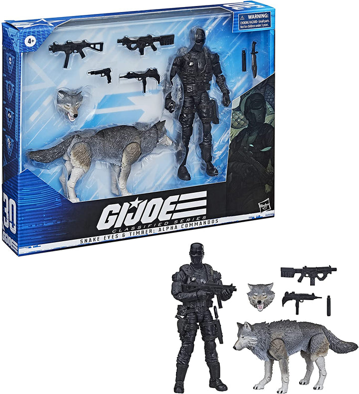 GI Joe Classified Series Snake Eyes &amp; Timber: Alpha Commando 30 Figuren – Premium-Sammelspielzeug im 6-Zoll-Maßstab in unverwechselbarer Kunstverpackung