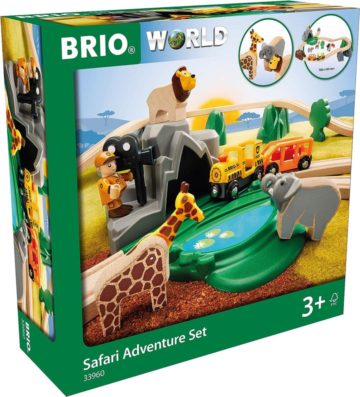 BRIO 33960 Safari-Abenteuerzug-Set für Kinder ab 3 Jahren – kompatibel mit