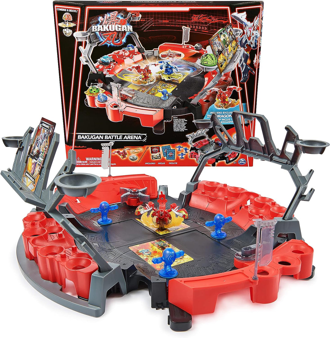 BAKUGAN Battle Arena with Exclusive Special Attack Dragonoid, Customisable, Spinning Action Figure and Playset