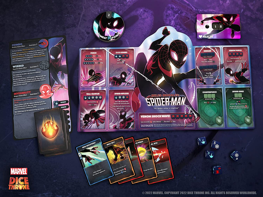 USAopoly Marvel Dice Throne 4-Hero Box - 2-4 Player Strategy Game (DT011-754-002200-04)