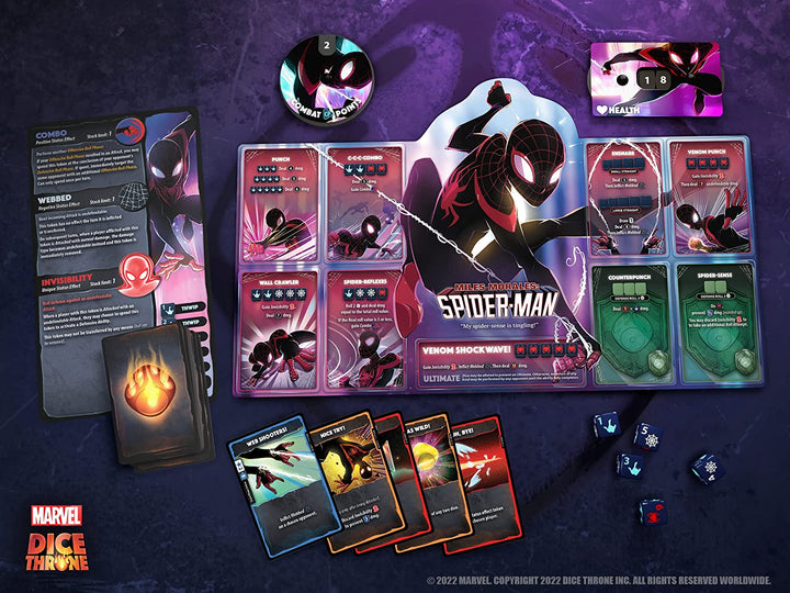 USAopoly Marvel Dice Throne 4-Hero Box - 2-4 Player Strategy Game (DT011-754-002200-04)