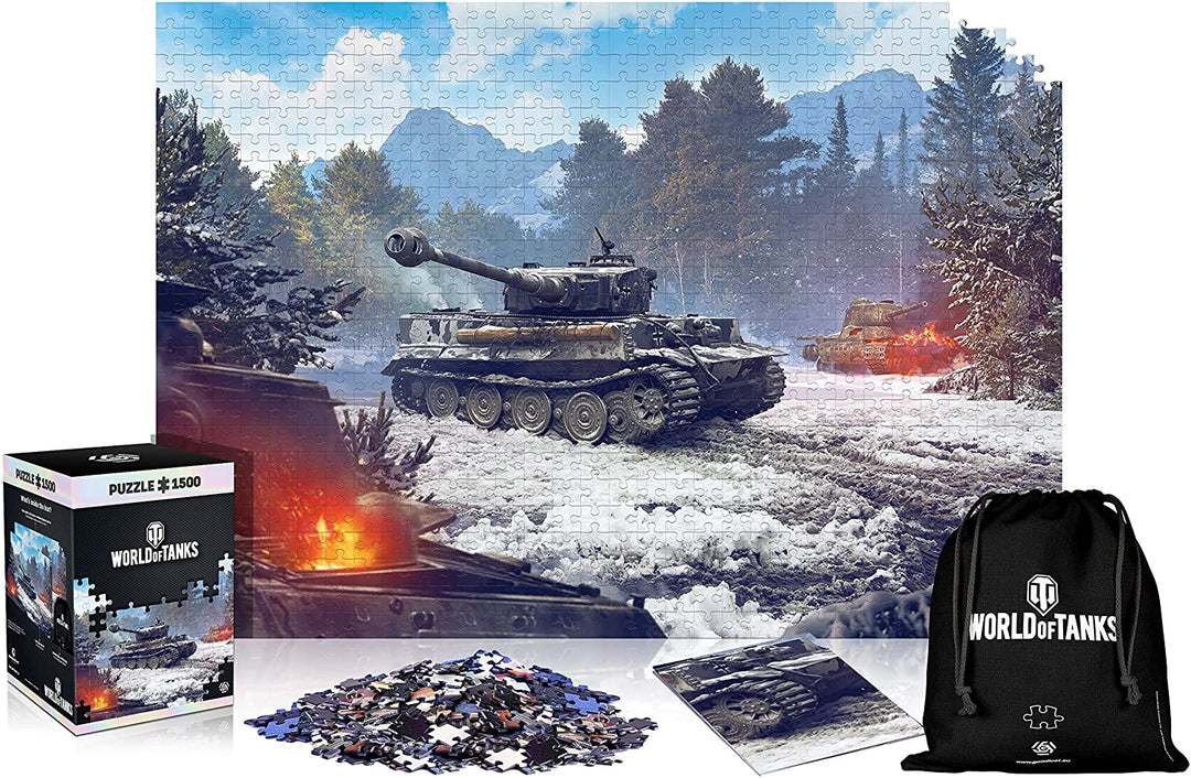 Gute Beute World of Tanks: Winter Tiger | 1500-teiliges Puzzle | beinhaltet Pos