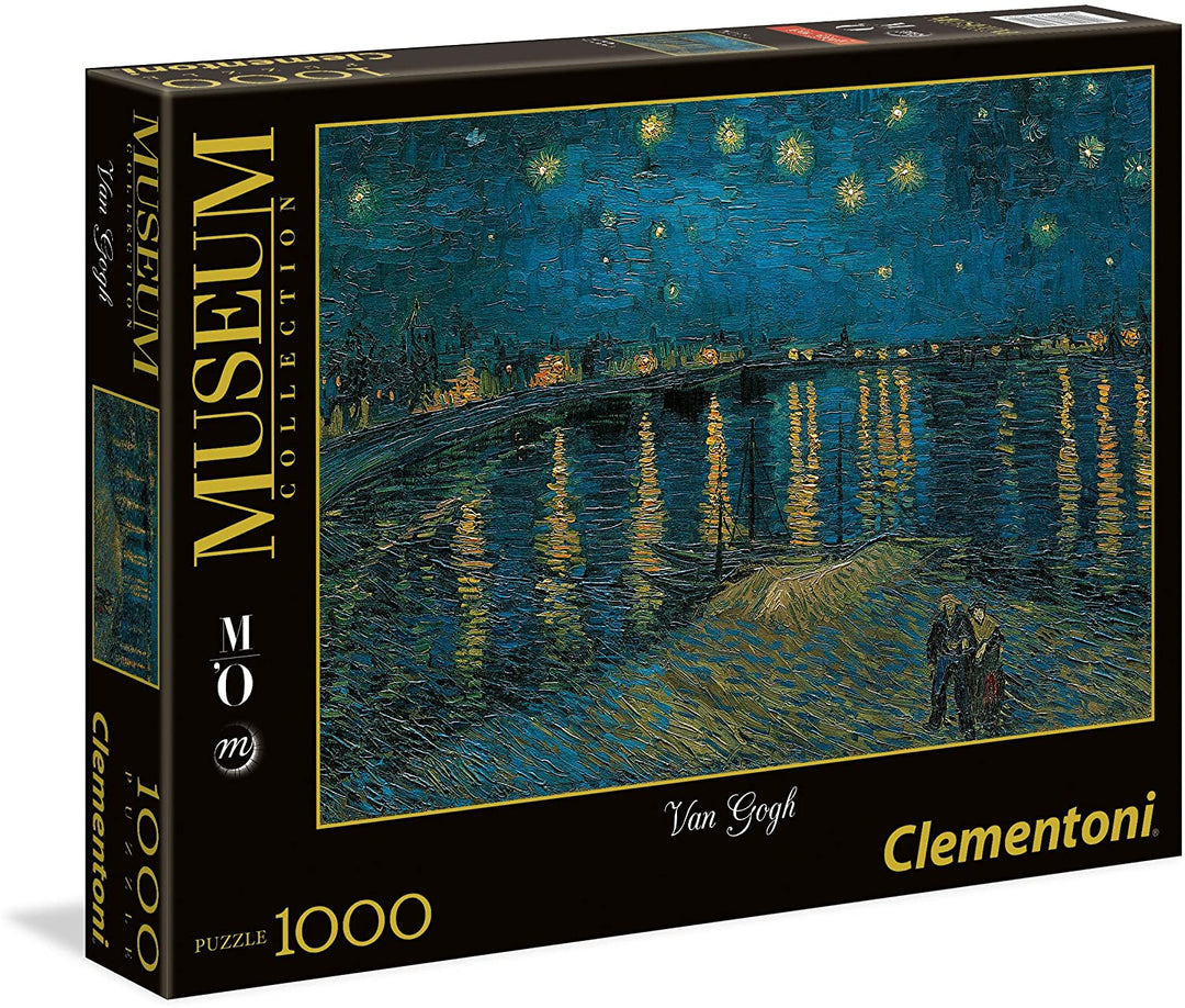 Clementoni 39344 Clementoni-39344-Museumssammlung-Van Gogh Sternennacht über der Rhone-1000 Teile