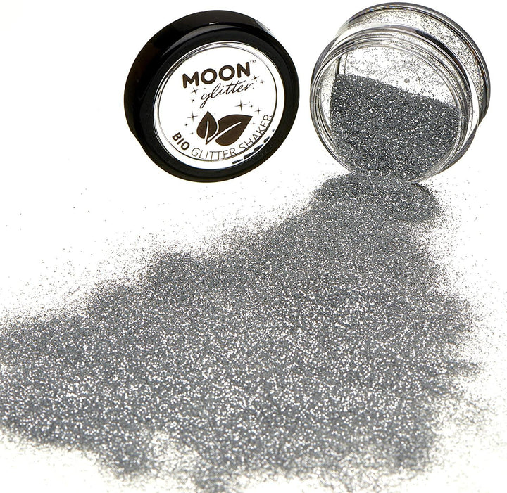 Biodegradable Eco Glitter Shakers by Moon Glitter Silver Cosmetic Bio Festival - Yachew