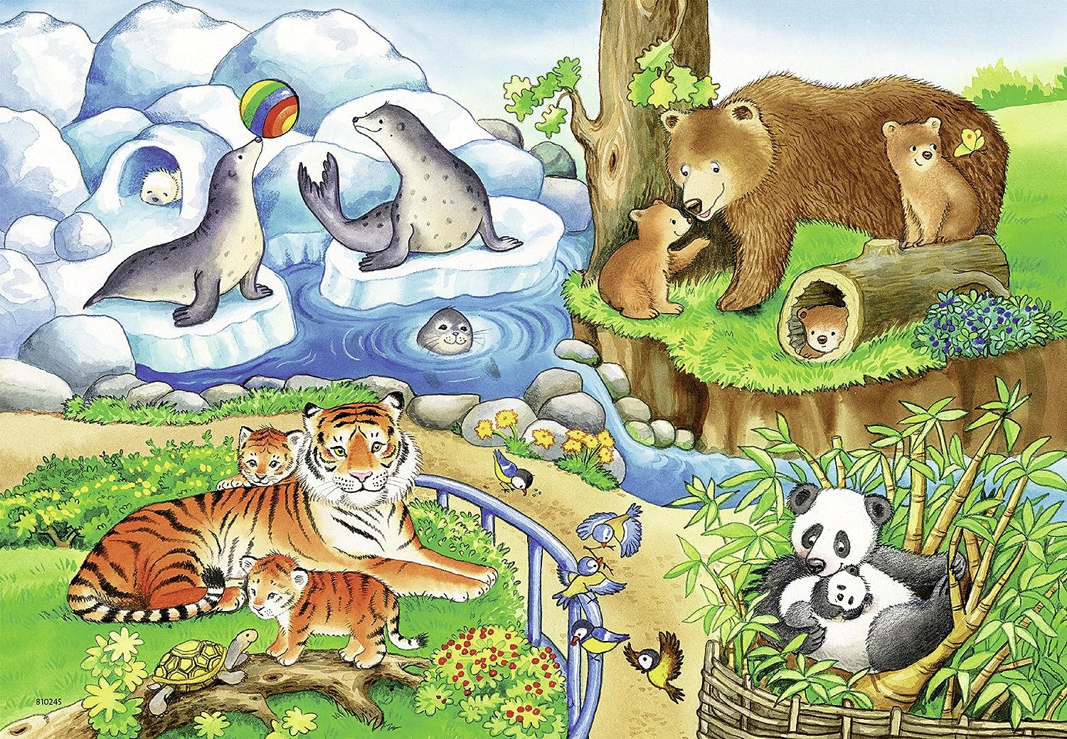 Ravensburger Puzzle „Tiere im Zoo“ – 2 x 12-teiliges Lernpuzzle für Kinder