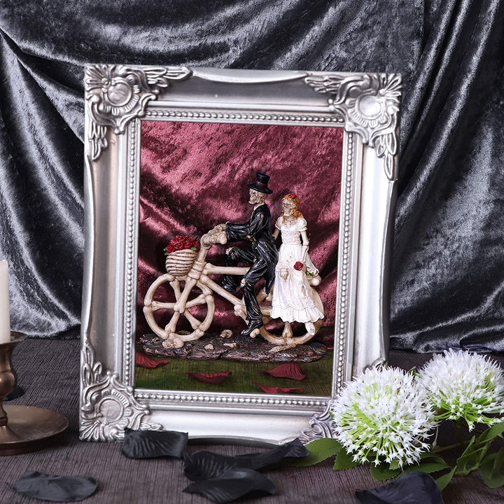 Nemesis Now Hitch Bicycle Riding Skeleton Lovers Wedding Figurine, Natural, 14.5