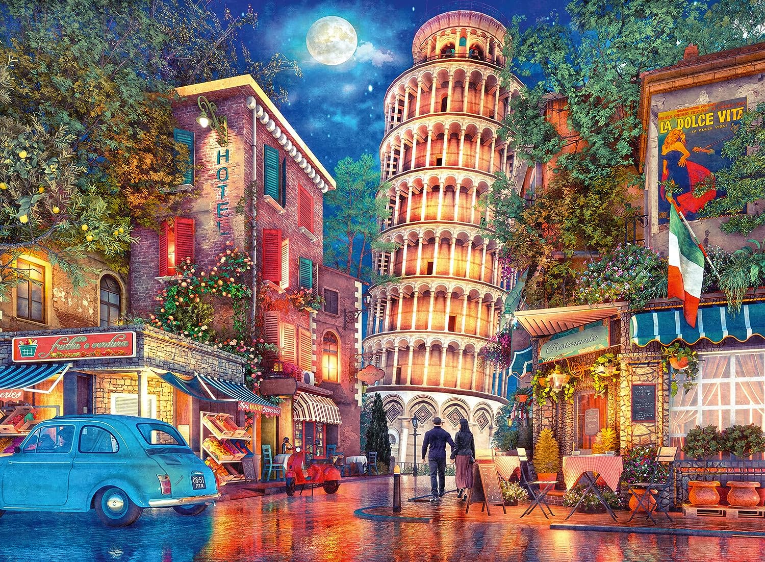 Ravensburger Abend in Pisa 500-teiliges Puzzle – Premium-Puzzle für Erwachsene und Kinder ab 10 Jahren