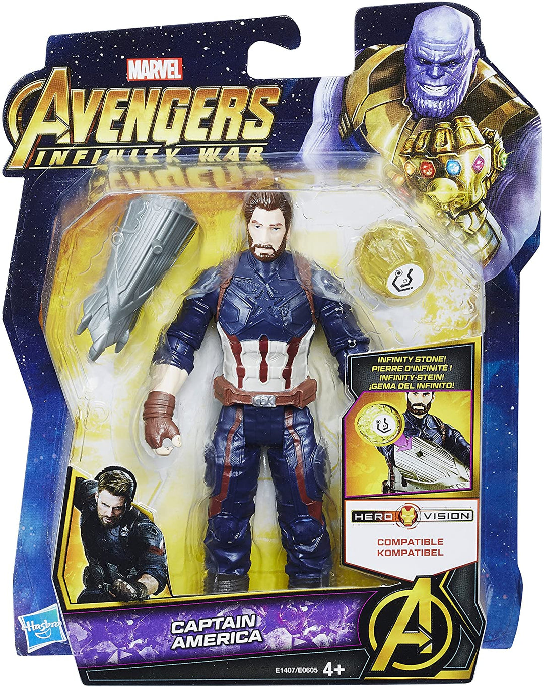 AVENGERS E1407EL2 Infinity War Captain America mit Infinity Stone