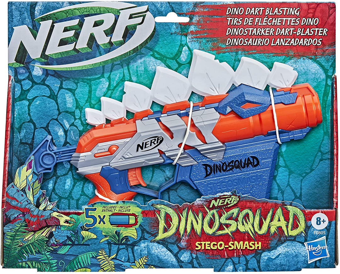 Nerf DinoSquad Stegosmash Dart Blaster 4 Stockage de fléchettes 5 fléchettes Nerf officielles
