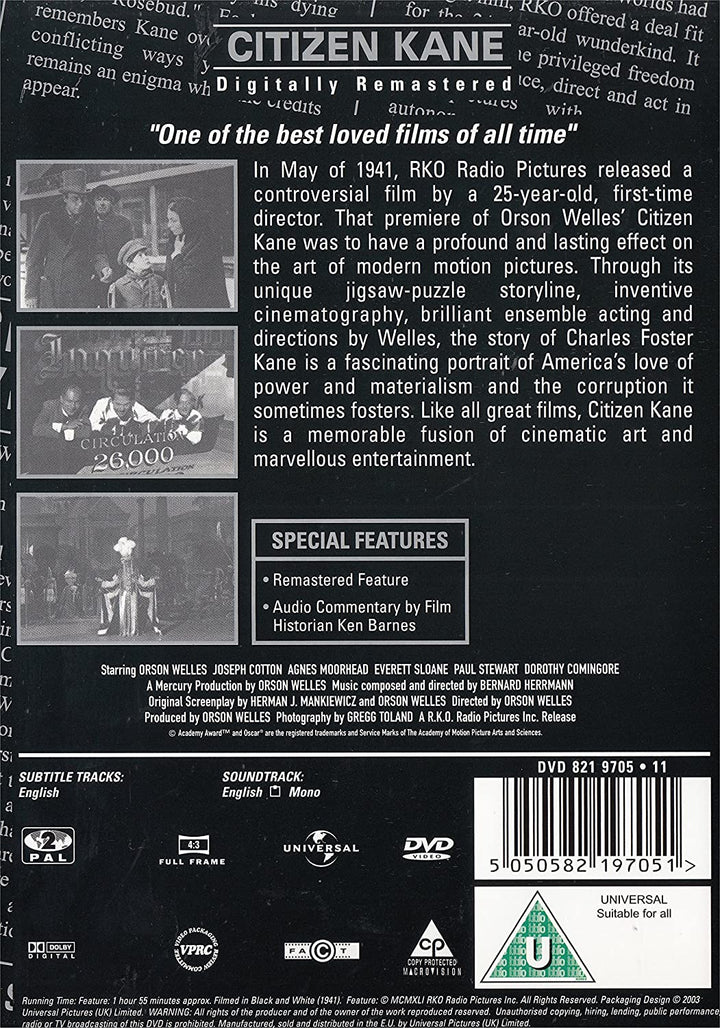 Citizen Kane [1942] – Drama/Krimi [DVD]