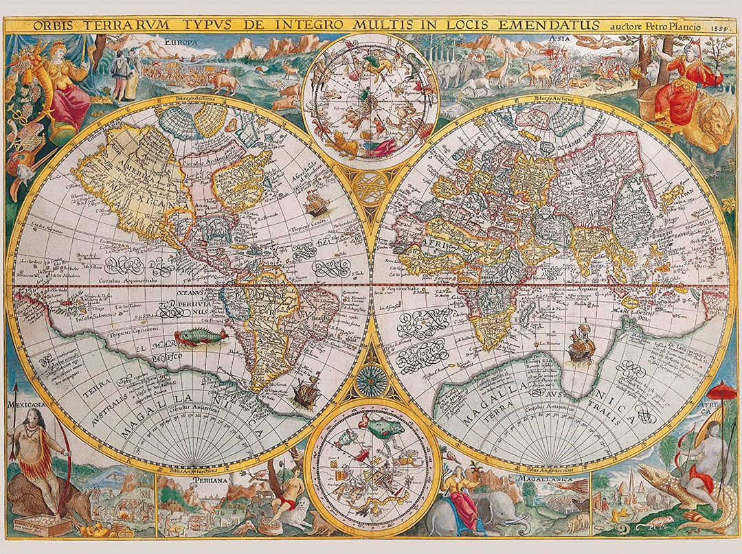 Ravensburger - Puzzle 1500 - Historische Karte (10216381)