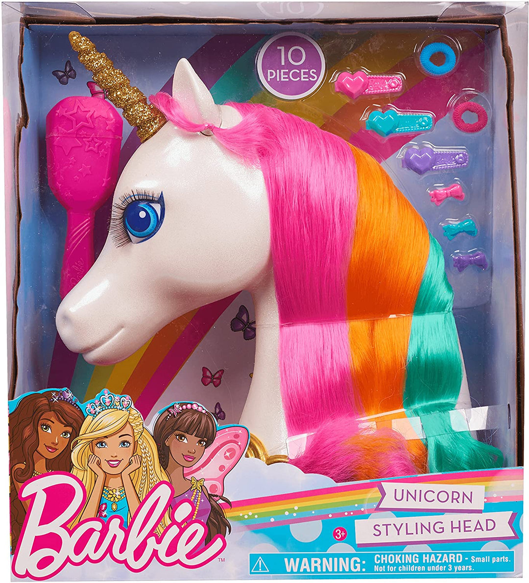JP Barbie 62861 Barbie Dreamtopia Unicorn Styling Head, Multicolour