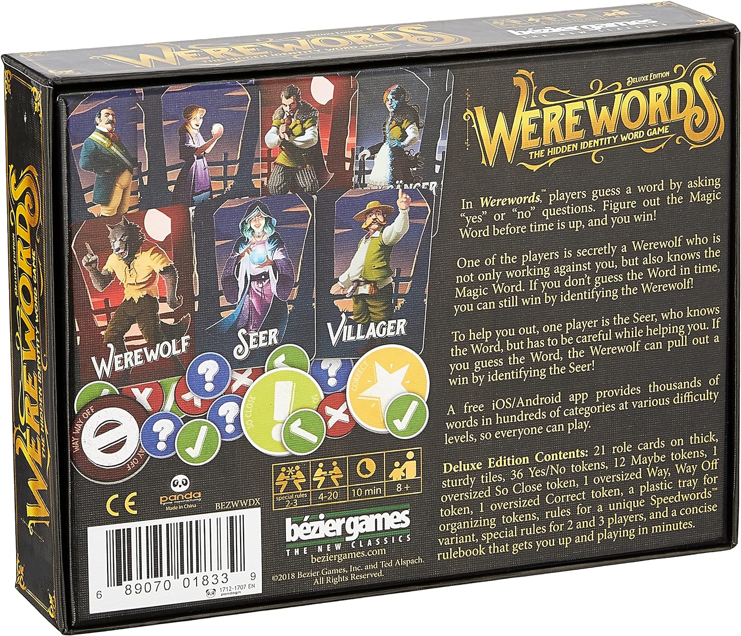 Bezier Games Werewords Deluxe Brettspiel