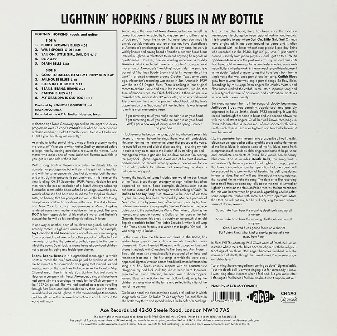 Lightnin' Hopkins – Blues in My Bottle [Vinyl]