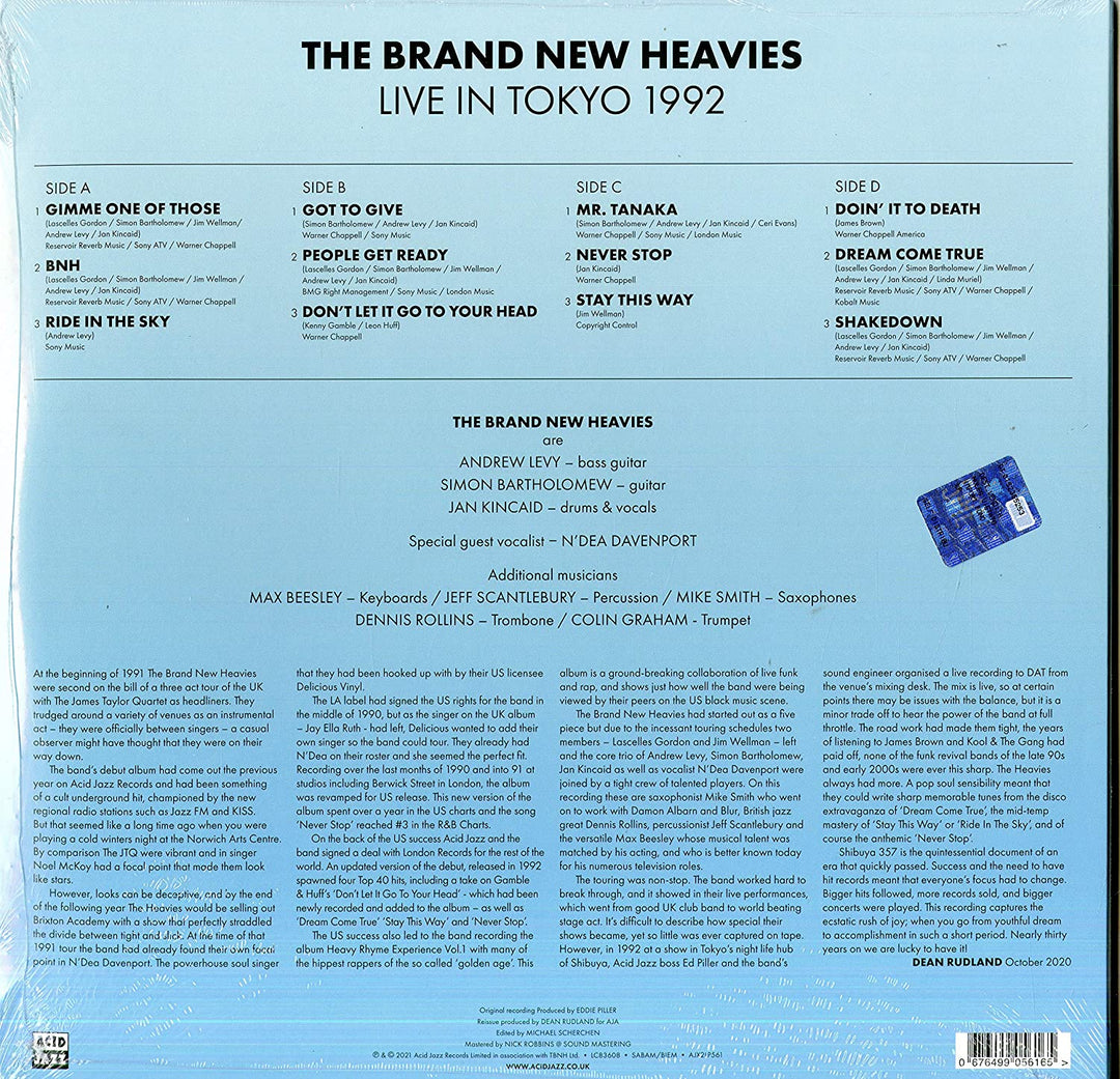 Brand New Heavies – Shibuya 357 – Live In Tokyo 1992 (Baby [Vinyl]