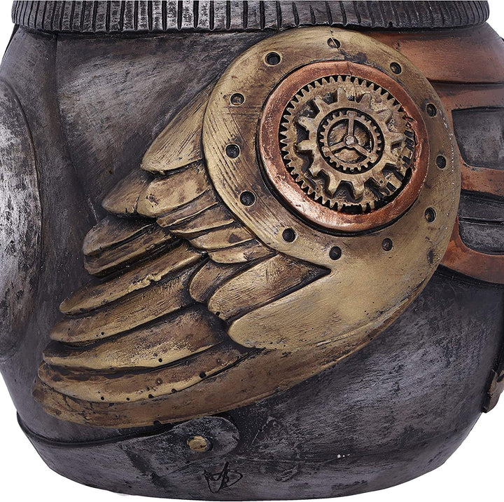 Nemesis Now Hootle Steampunk-Eule mit Zylinder, 22,7 cm, Bronze, D5413T1