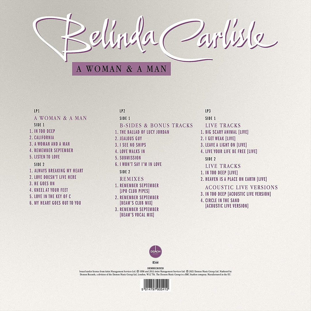 Belinda Carlisle - A Woman and A Man - 25th Anniversary - 180g Purple Vinyl) [VINYL]