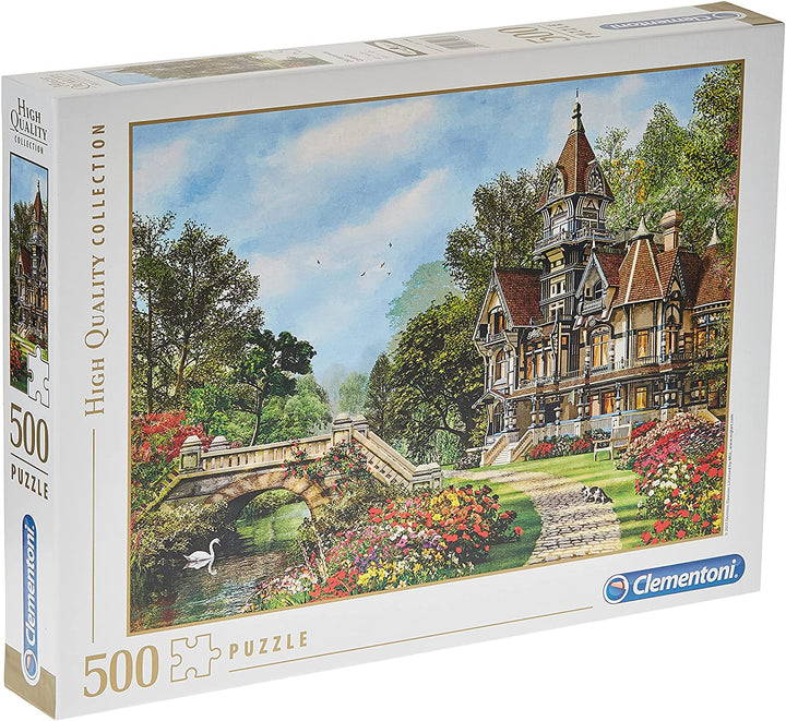 Clementoni 35048 Collezione Puzzle per Adulti e Bambini Vecchia casetta sul corso d&#39;acqua 500 Pezzi