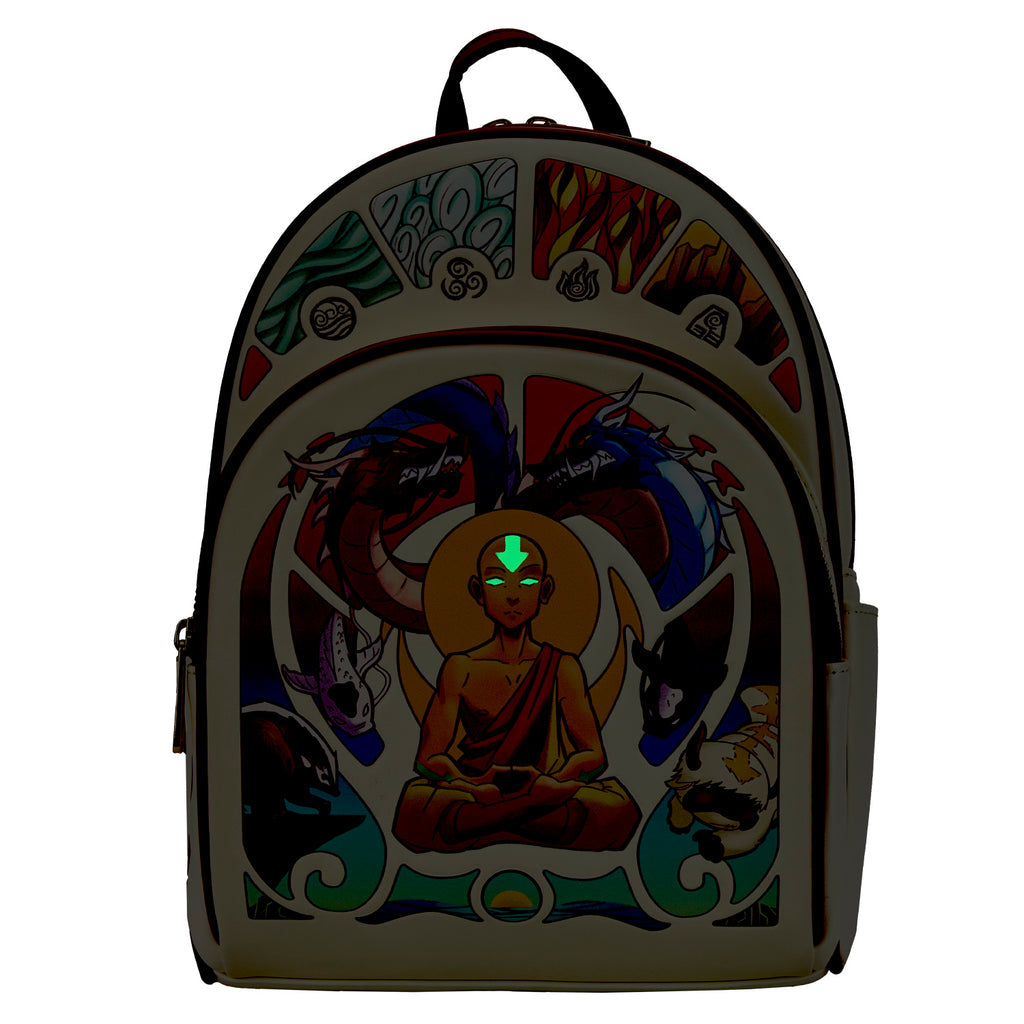 Loungefly Avatar Aang Meditation Glow in the Dark Mini-Rucksack