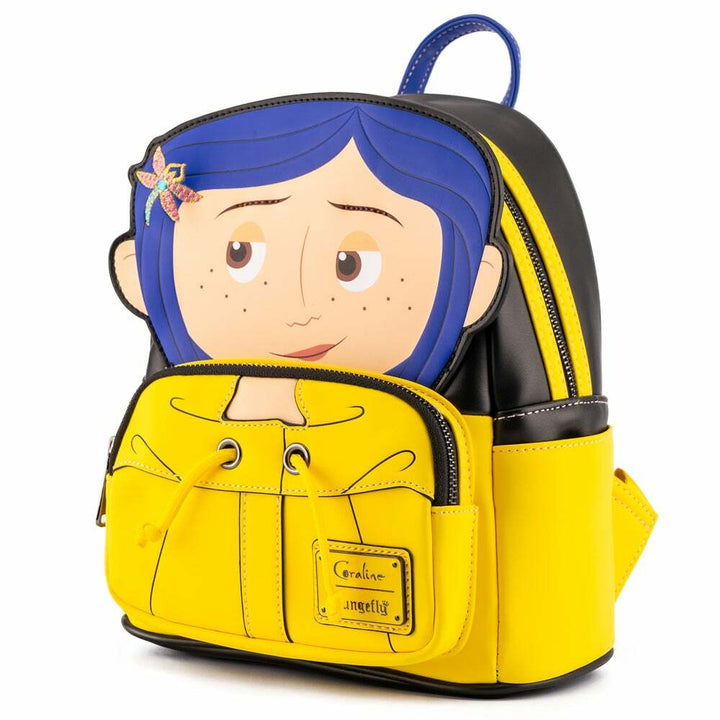 Loungefly Laika Coraline Raincoat Cosplay Womens Double Strap Shoulder Mini Backpack
