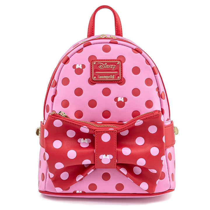 Loungefly Disney Minnie Mouse Pink Bow 2 in 1 Mini Backpack/Waist Pack (WDBK1441)
