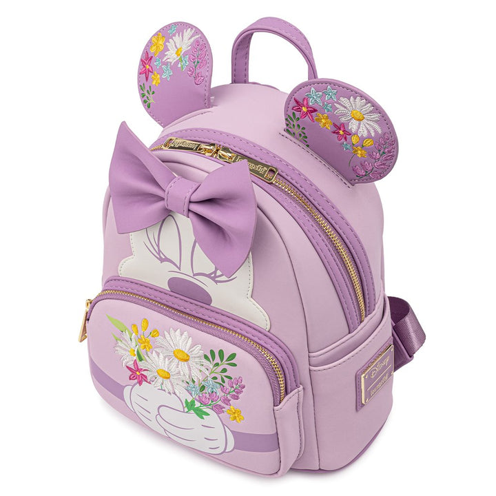 Loungefly Disney Minnie Mouse Mini-Rucksack mit Blumenmuster 