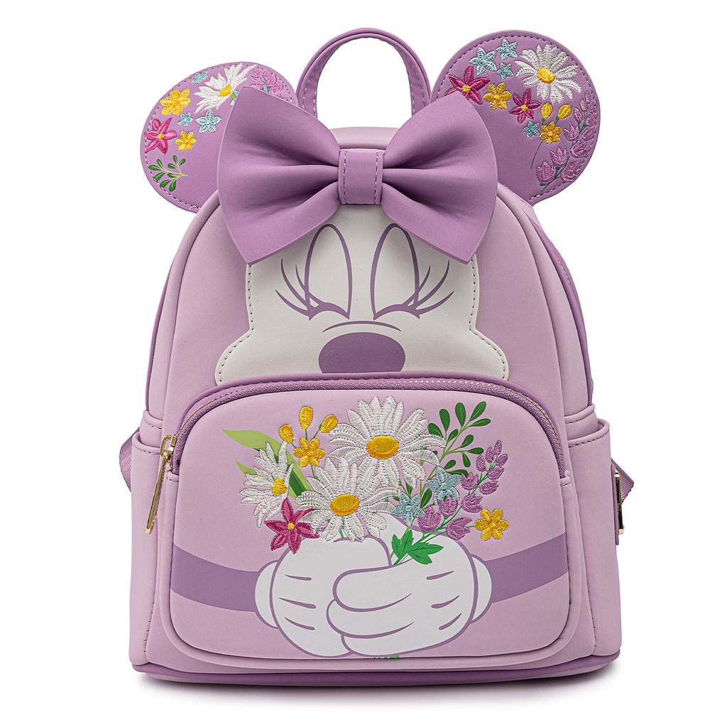 Loungefly Disney Minnie Mouse Mini-Rucksack mit Blumenmuster 
