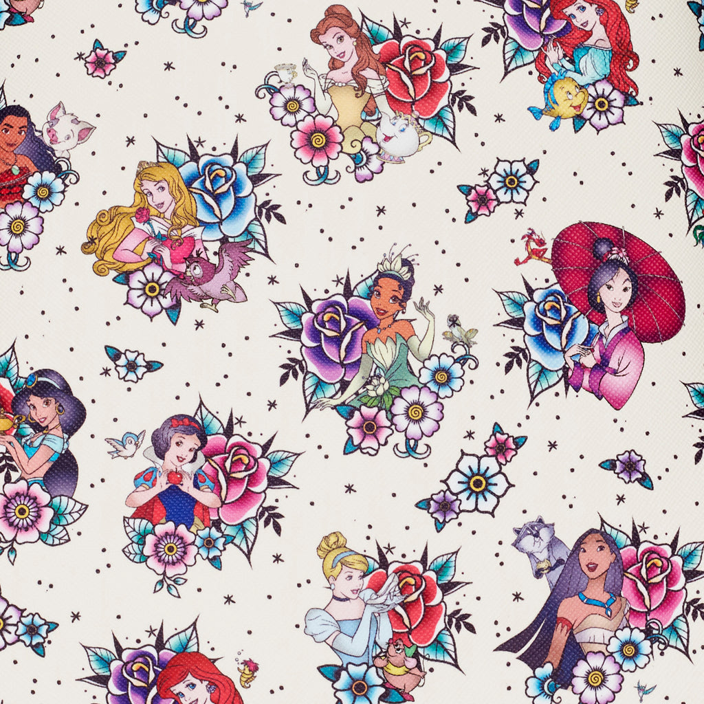 Loungefly Disney Princess Tattoo Mini-Rucksack mit Allover-Print