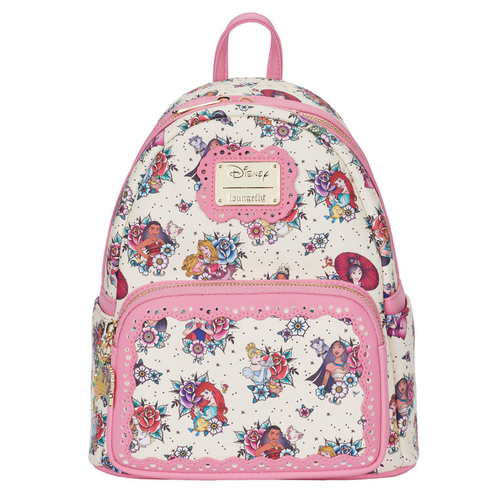 Loungefly Disney Princess Tattoo Mini-Rucksack mit Allover-Print