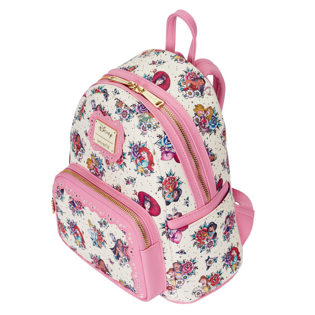 Loungefly Disney Princess Tattoo All Over Print Mini Backpack